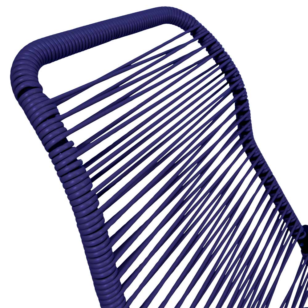 Sedia sdraio Lipari XL cordonata reclinabile in pvc blu