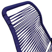 Sedia sdraio Lipari XL cordonata reclinabile in pvc blu