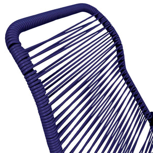 Sedia sdraio Lipari XL cordonata reclinabile in pvc blu