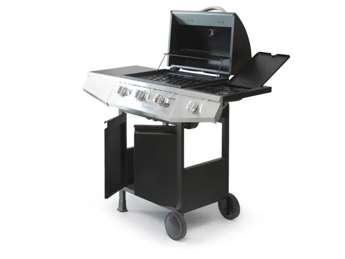 Barbecue a gas Fireplus Style 3 con 3 bruciatori e 1 fornello laterale
