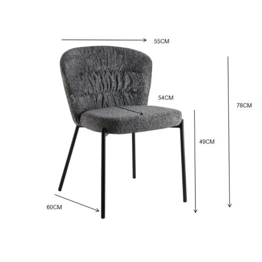 SEDIA CAMI 55X60XH78CM VERDE TEDDY.