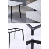 TAVOLO BROT 120X70XH75CM CERAMICA BIANCO LUCIDO