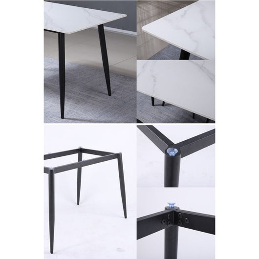 TAVOLO BROT 120X70XH75CM CERAMICA BIANCO LUCIDO