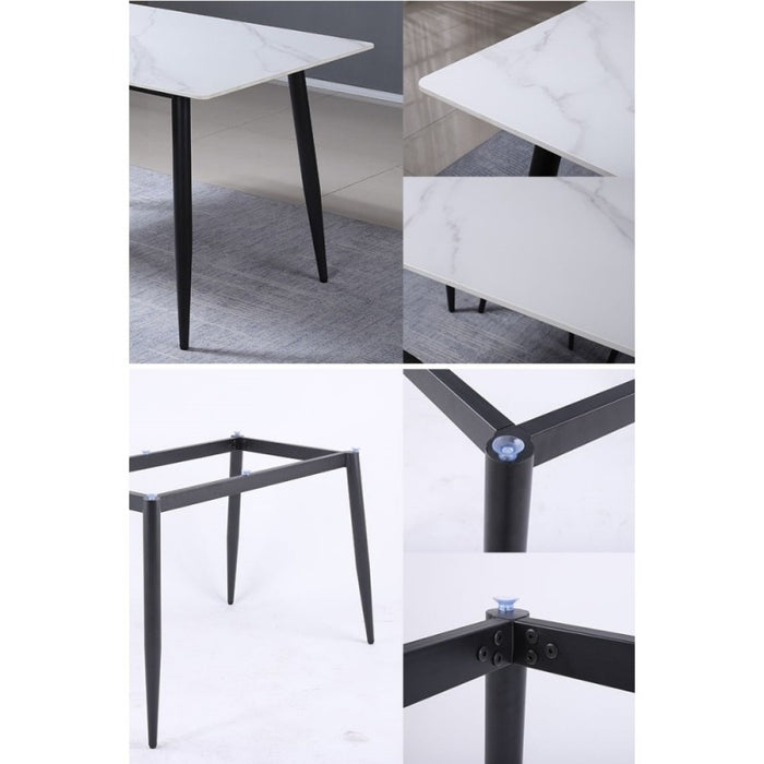 TAVOLO BROT 120X70XH75CM CERAMICA BIANCO LUCIDO