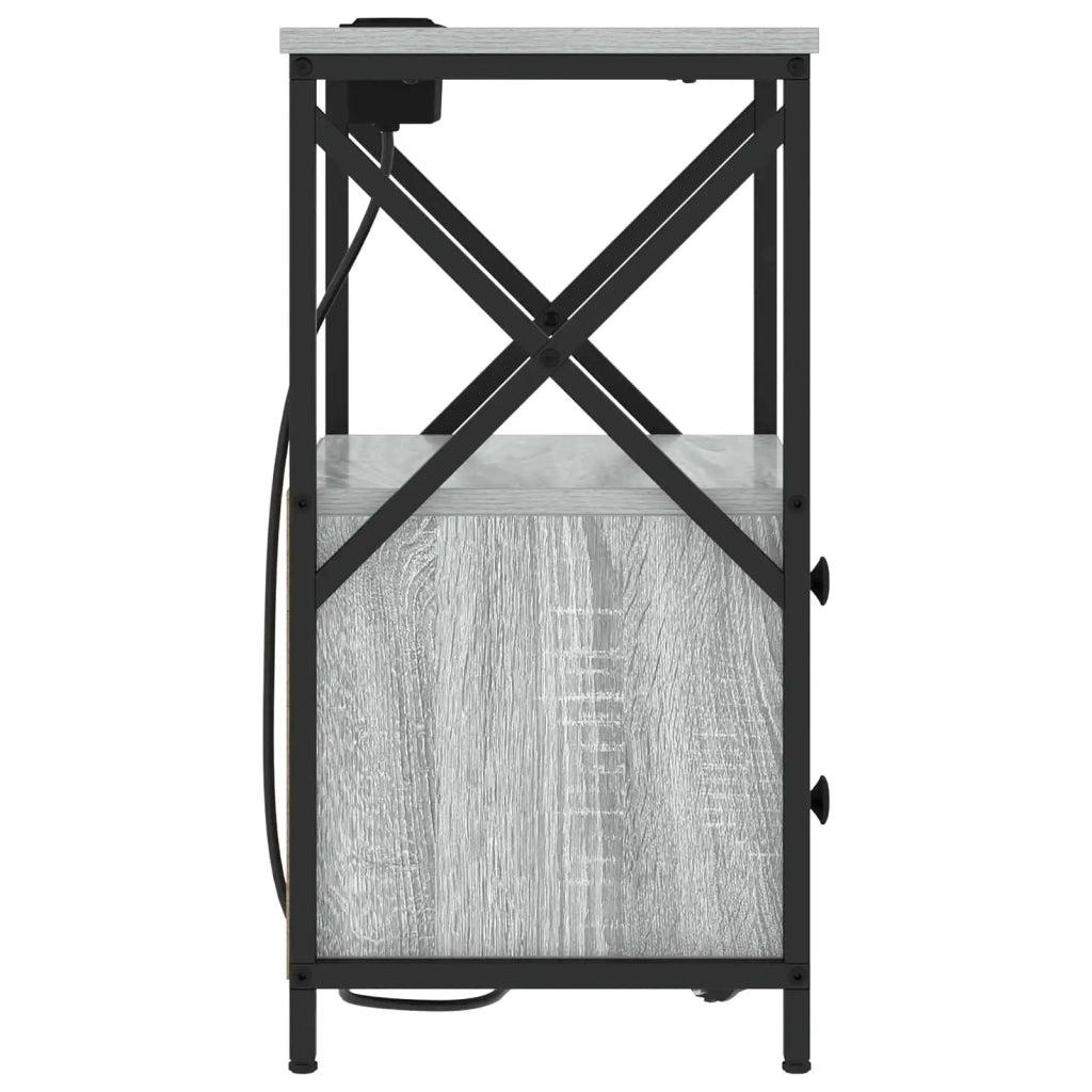 Set di 2 Comodini | Armadio da Notte | Mobiletto da notte Grigio Sonoma 40 x 31 x 60 cm