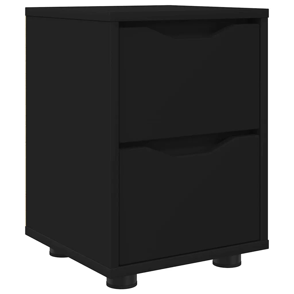 Comodino con cassetto Nero 30,5 x 30 x 43 cm Legno multistrato