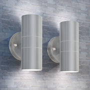 Applique LED Parete 2pz Acciaio Inox Proiezione Alto/Basso 42415