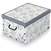 SCATOLA PER ARMADI CON MANIGLIE IN CARTONE  BIANCO/GRIGIO DOMOPACK LIVING
