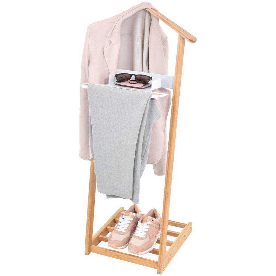INDOSSATORE CON SVUOTATASCHE BAMBOO E ACCIAIO 43,5X34X102 CM DOMOPACK LIVING