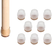 Set di 8 Coppe per Piedi di Tavolo in Silicone con Rivestimento in Vilt