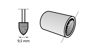 Moletta 952 DREMEL abrasiva all'ossido di alluminio 9,5 mm - 26150952JA
