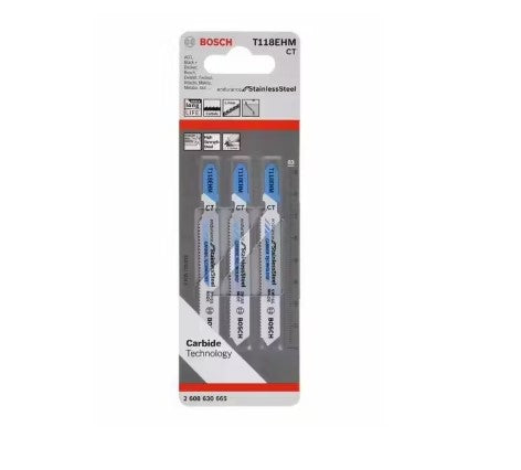CONFEZIONE 3 LAME BOSCH X INOX STAINLESSSTEEL 83MM T118EHM - 2608630665
