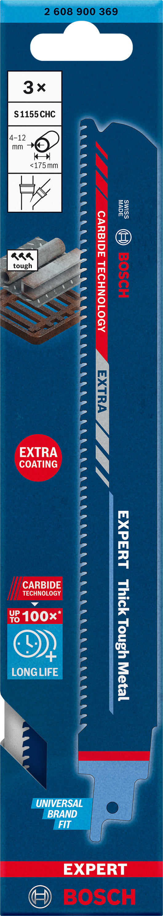 LAME PER SEGA A GATTUCCIO BOSCH EXPERT THICK TOUGH METAL S1155CHC - 2608900369