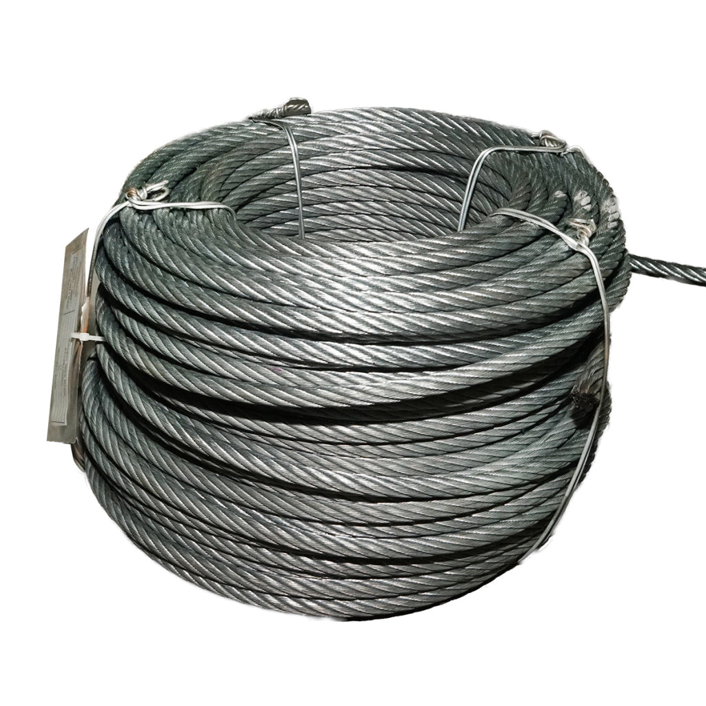 Cavo per verricello in acciaio 6x25 fi 11mm con anima metallica, 80m/rotolo