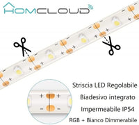 Homcloud Striscia LED 5 Metri Wi-Fi Bianco + Multicolore Intelligente