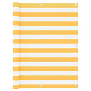 Paravento per balcone frangivista 120 x 400 cm tessuto Oxford bianco e giallo 02_0010075
