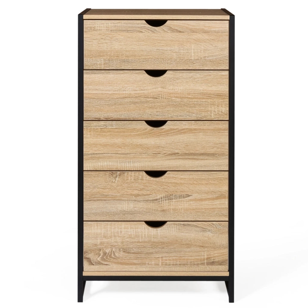 IDMarket - Cassettiera a 5 cassetti DETROIT 60 cm dal design industriale