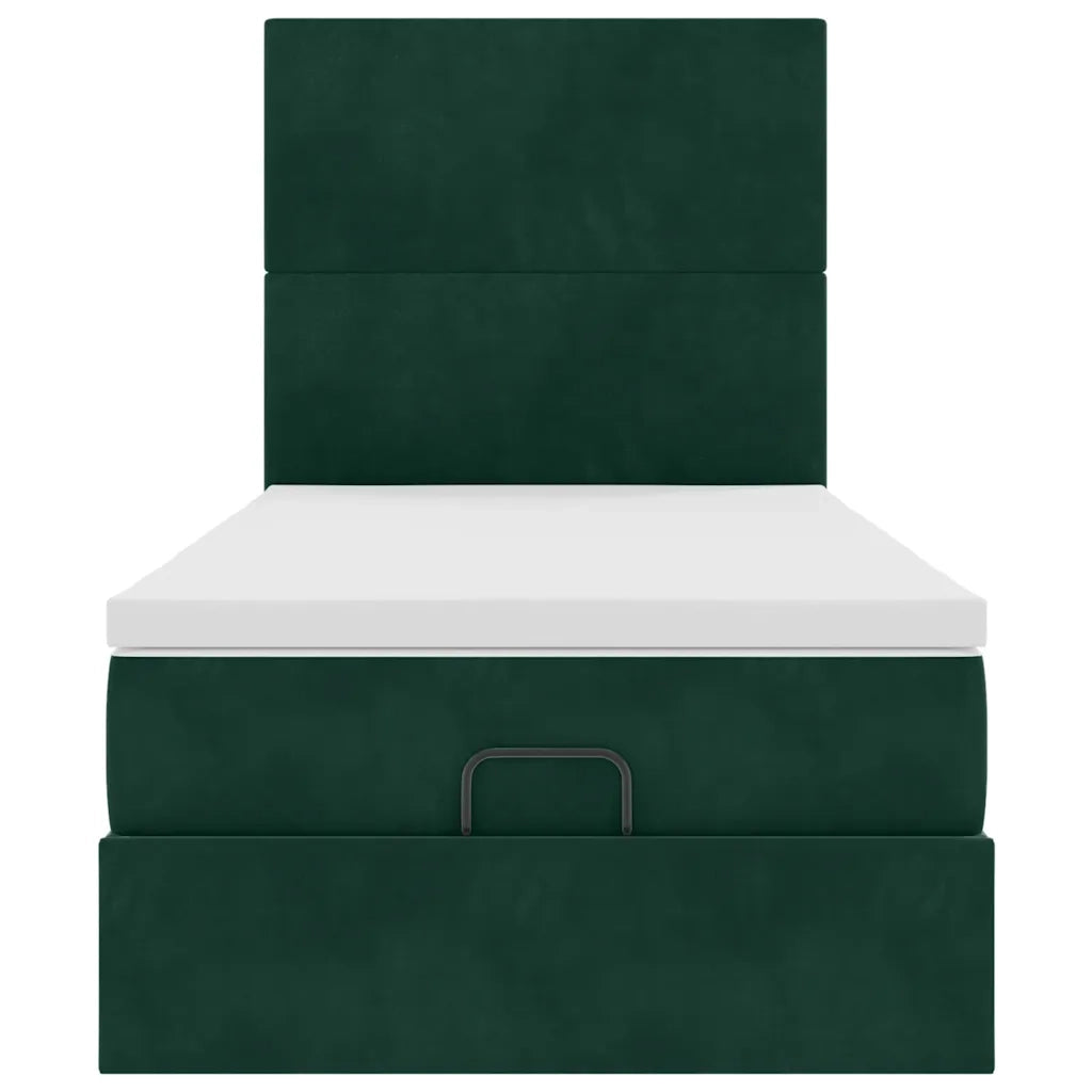 Struttura Letto Pouf con Materassi 90x190 cm in Velluto