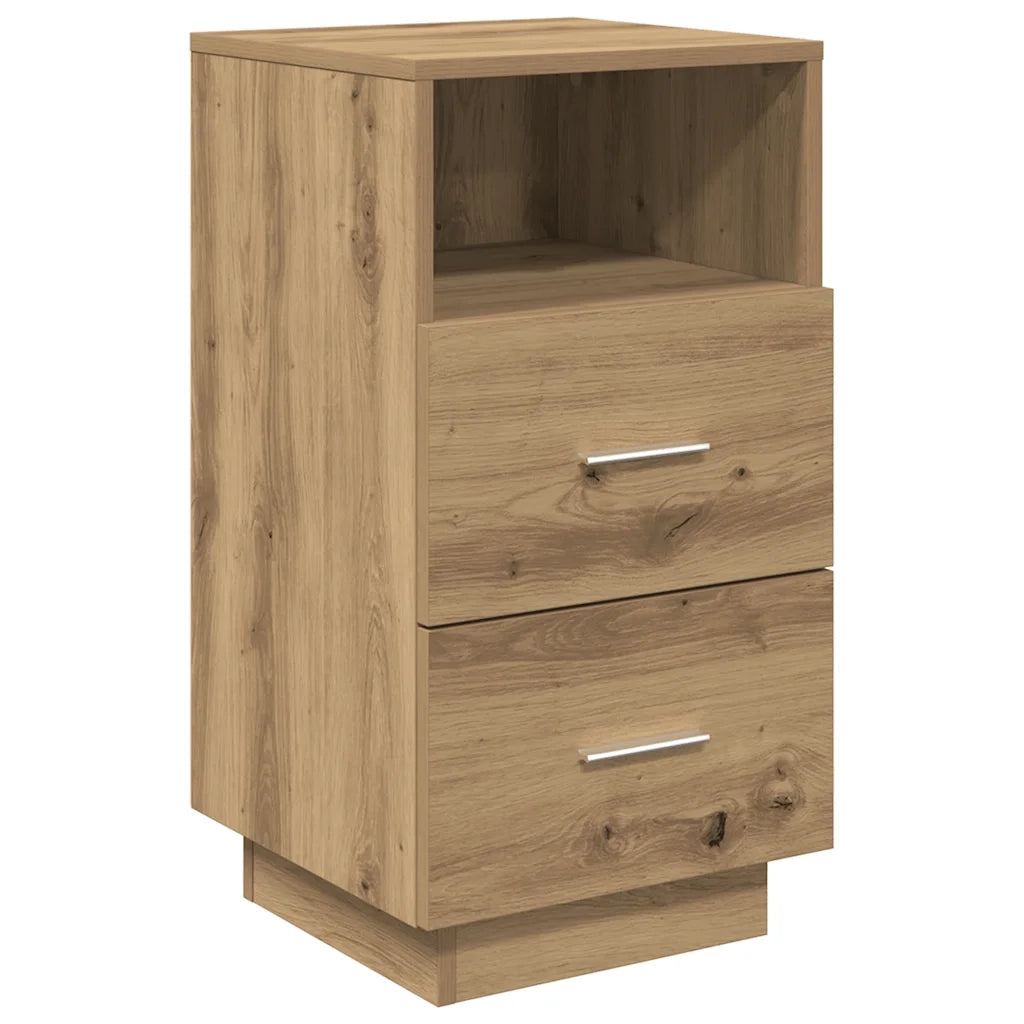 vidaXL Comodini 2 pz con 2 Cassetti Rovere Artigianale 36x36x68 cm