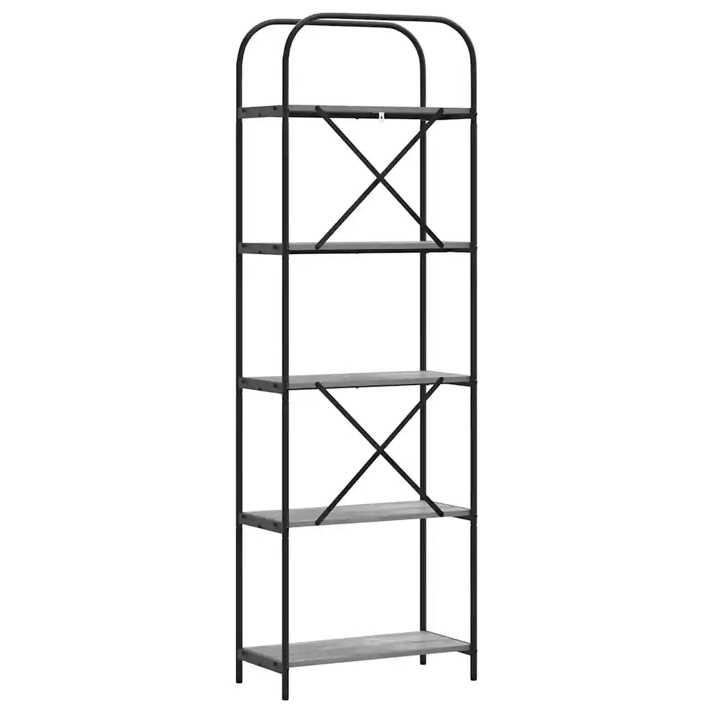 Libreria Grigio Sonoma 60 x 30 x 183 cm Legno multistrato 879854