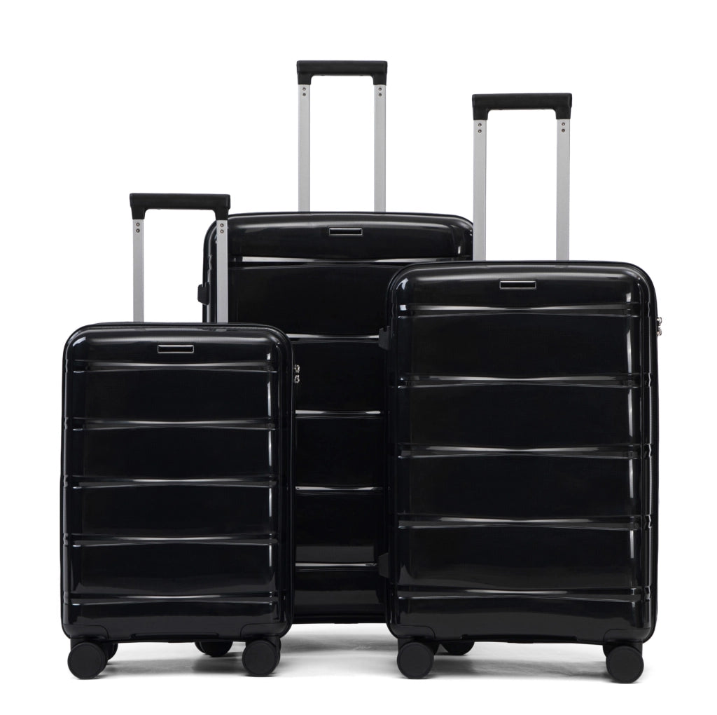 TROLLEY Set da 3 pezzi 50,8/61/71,1 cm in PP Nero