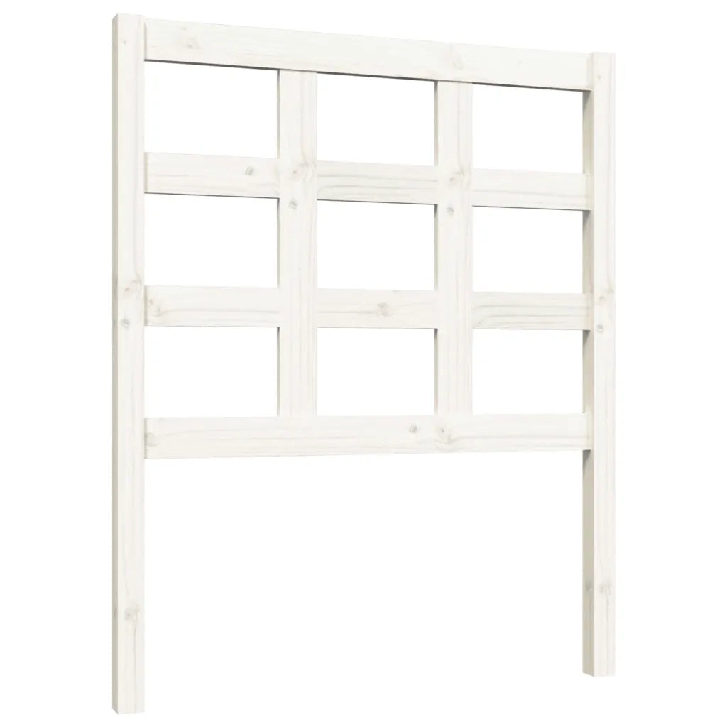 Testiera per Letto Bianca 80,5x4x100 cm Legno Massello di Pino cod mxl 34726