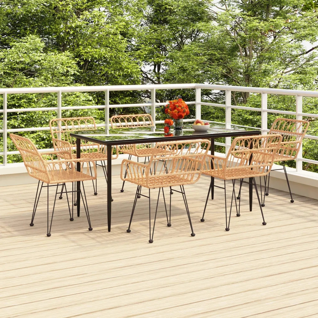Set da Pranzo da Giardino 7 pz in Polyrattan cod mxl 35505