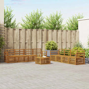 Set divani 9 pcs Naturale Legno di Acacia Massello