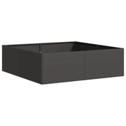 Fioriera | Cassetta per fiori | Vaso Nera 100x100x30 cm in Acciaio