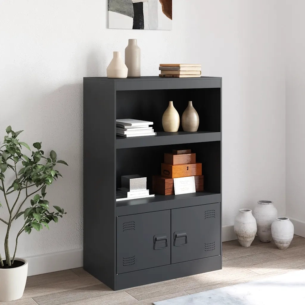 Credenza-Buffet-Armadio da cucina Antracite 67x39x107 cm in Acciaio 425247