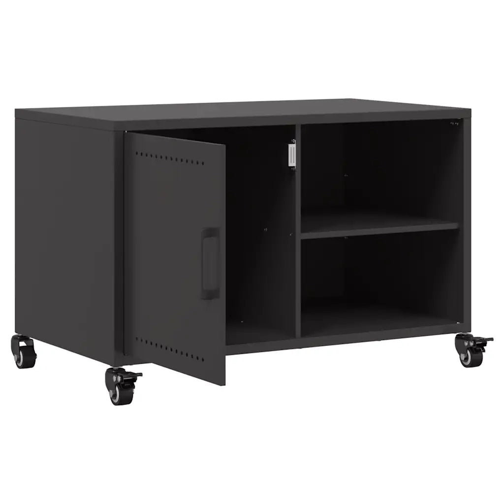 Mobile TV | Armadietto TV | Mobile Porta TV Nero 68x39x43,5 cm in Acciaio