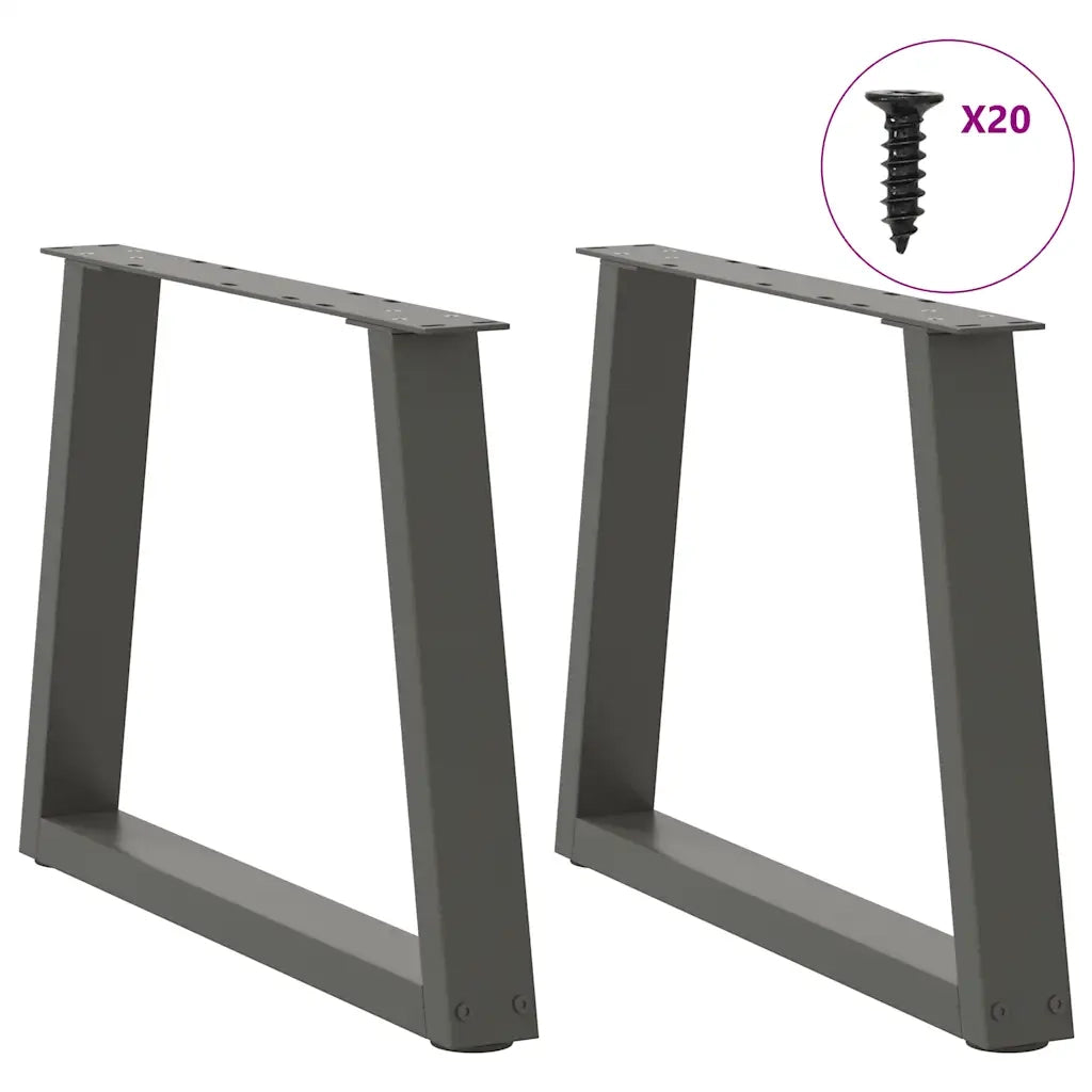 vidaXL Gambe per Tavolino da Caffè a Forma di V 2 pz Antracite 50x(42-43,3) cm Acciaio