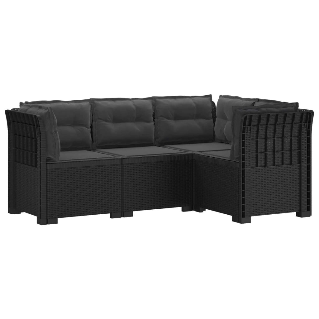 Divano da Giardino 4 Posti con Cuscini Aspetto Rattan PP 3443979