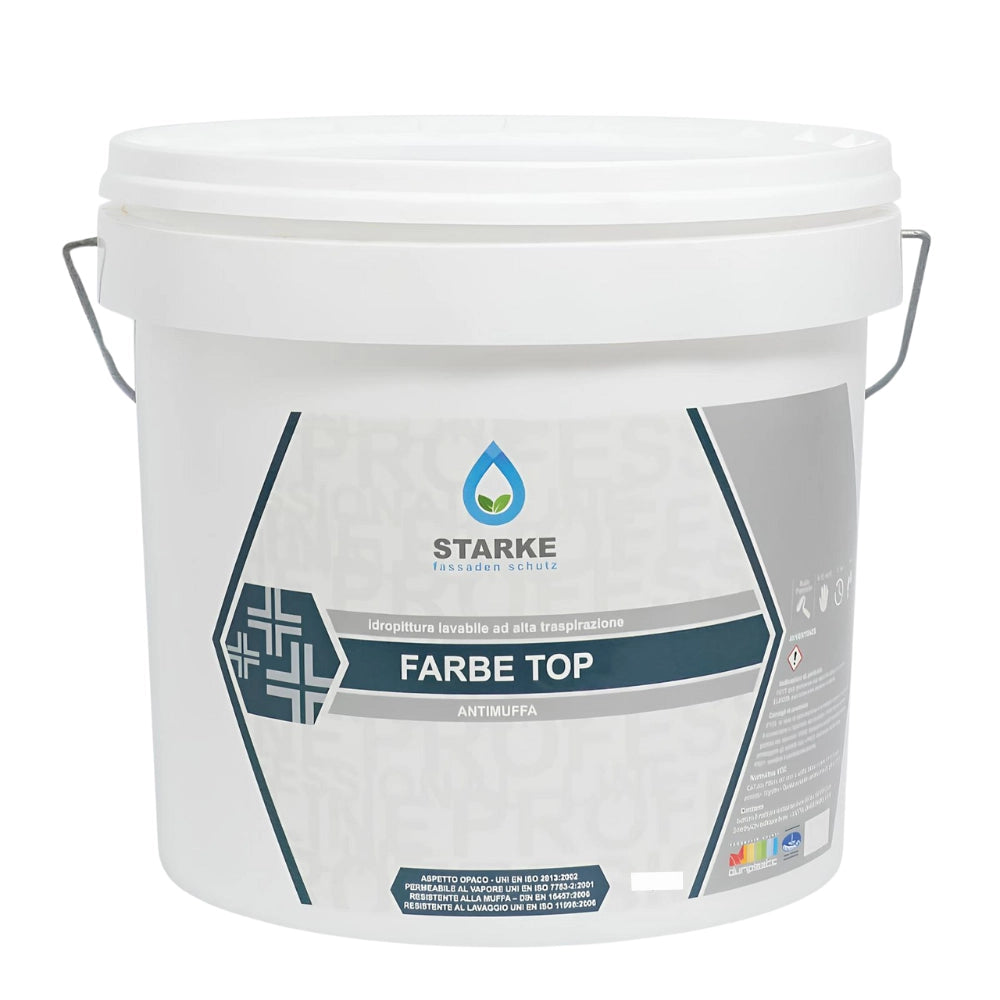 Farbe top pittura murale superlavabile igienizzante antimuffa ottima copertura *** formato 5 lt, confezione 1