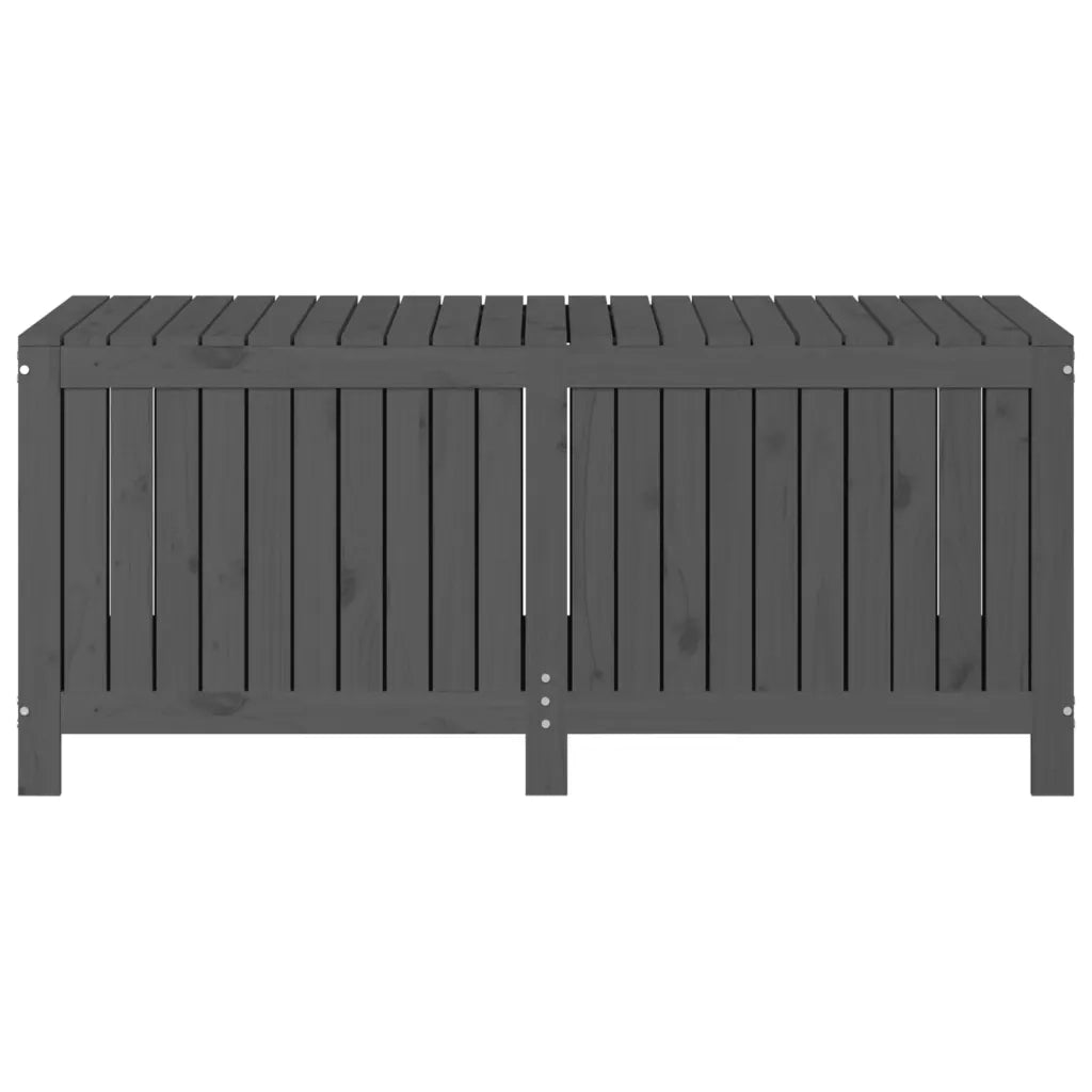 Contenitore da Giardino Grigio 147x68x64 cm Legno Massello Pino