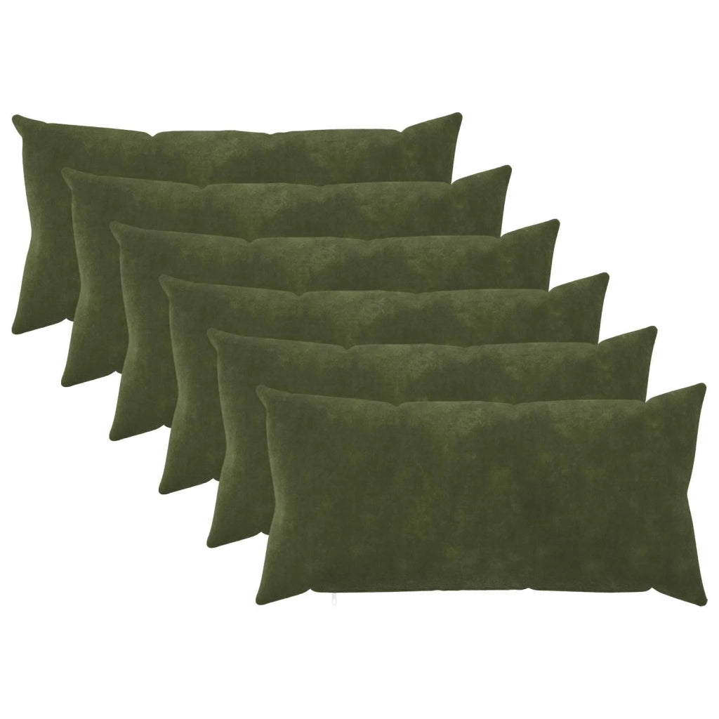 Cuscino con cuscino HEERLEN 6 pz Verde Fleece in microfibra 925410