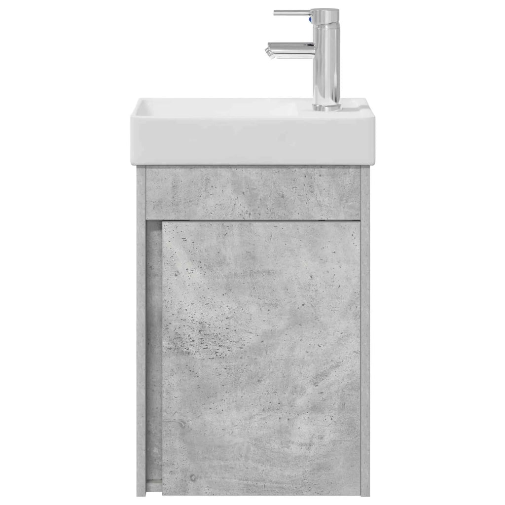 Mobile bagno con rubinetto Grigio Cemento 40,5 x 22,5 x 62 cm