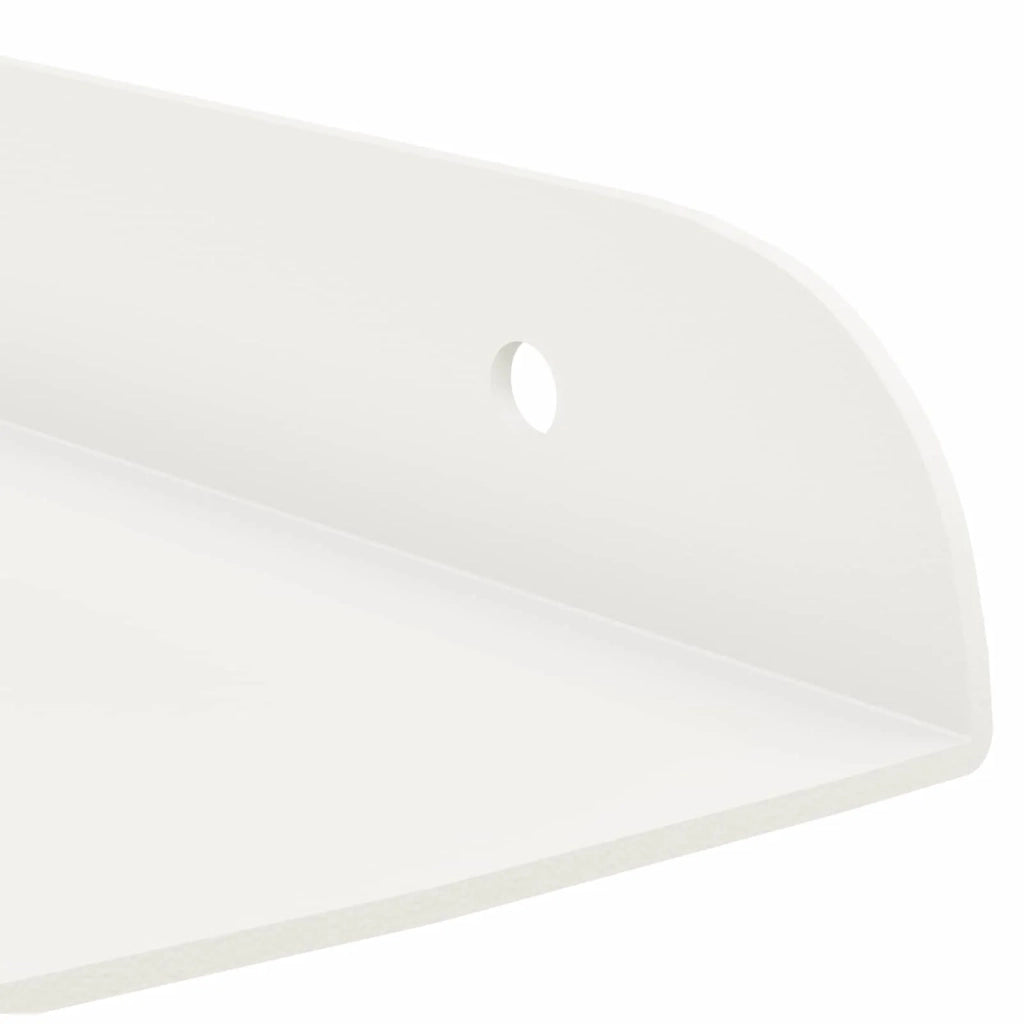 Mensola sospesa con lo scaffale 2 pcs Bianco 24 x 24 x 2 cm 8004108