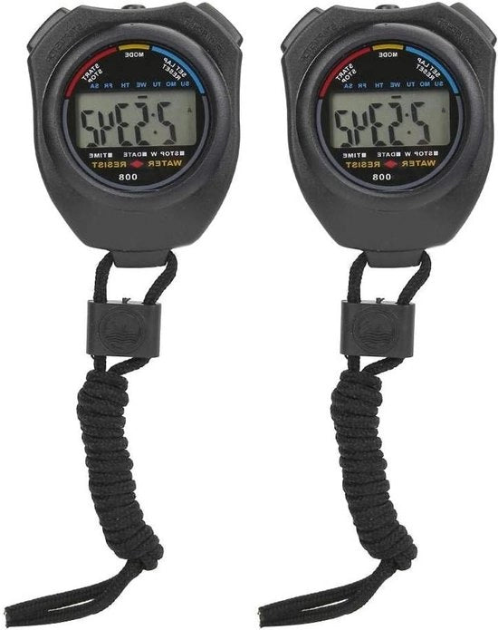 Stopwatch sportivo digitale multifunzionale blu con timer e cronografo portatile per corsa e gare