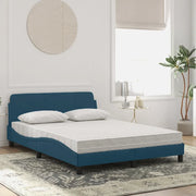 Letto con Materasso Dover Blu 140x200 cm in Velluto 3208415