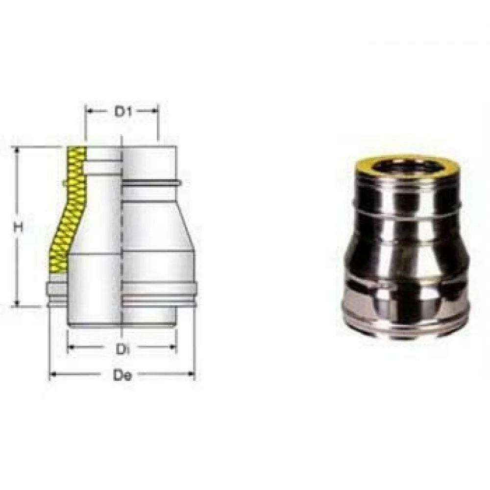 Inox doppia parete aisi 316 racc ordo d.150 200f-180m b08x9twlq9