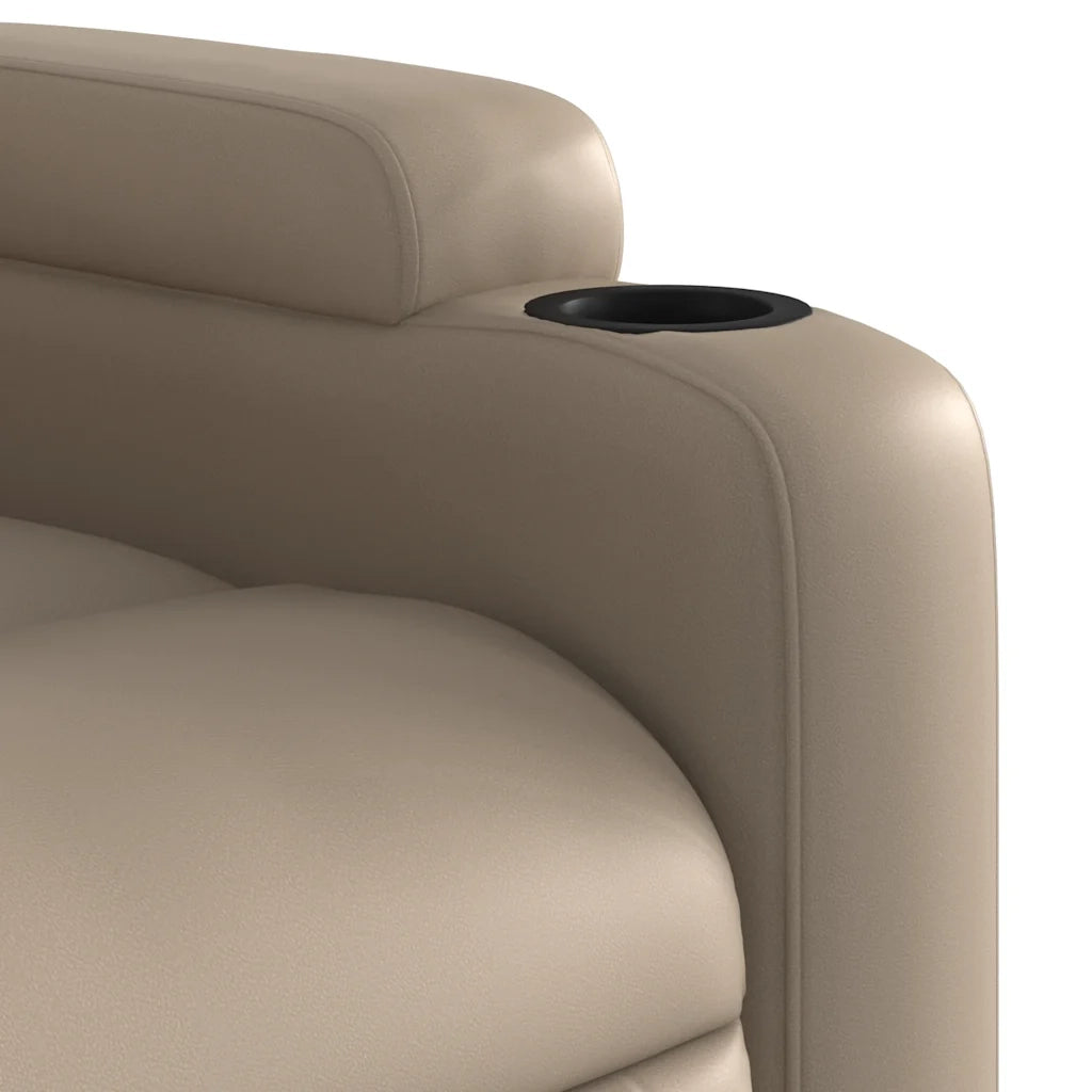 Divano Sedia-Poltrona Reclinabile Cappuccino in Similpelle 962034