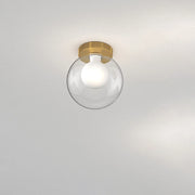 Plafoniera Contemporanea Inside Metallo Ottone Vetro Bianco 1 Luce G9