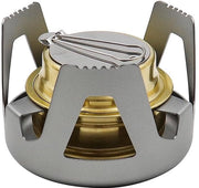Cottura alcolica Ultralight - Cottura portatile - BBQ all'aperto - Supporto per cucina - Lega di alluminio - Dimensioni 9,5/6,4 cm - Cottura per campeggio