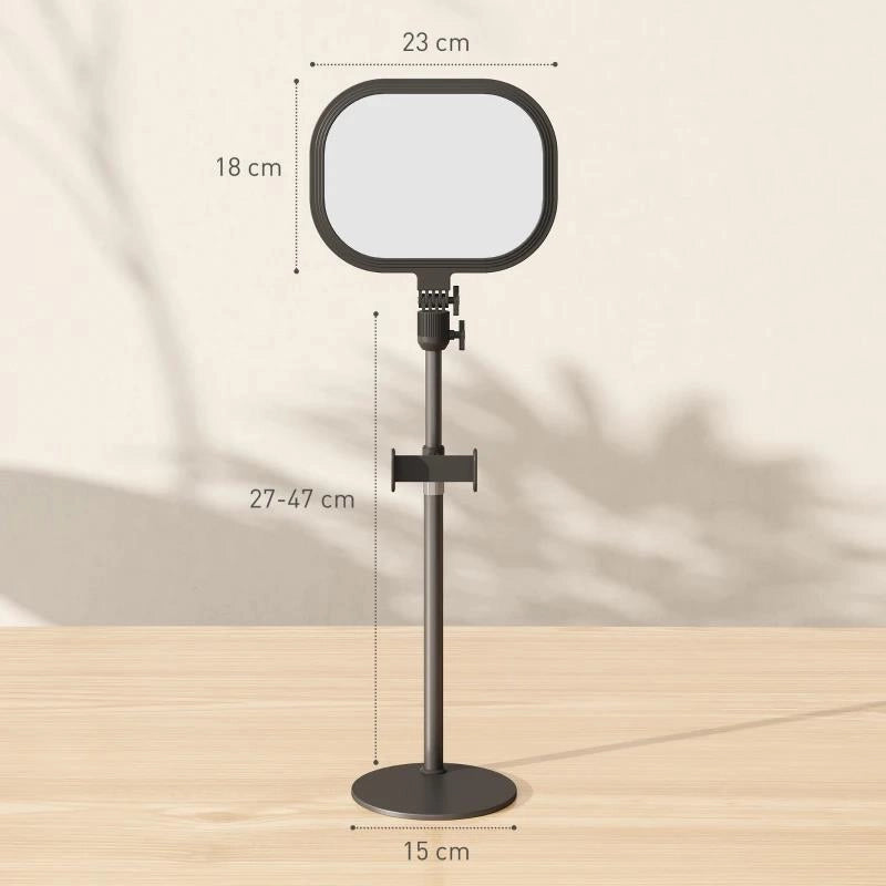 LAMPADA DA SCRIVANIA LED CON SUPPORTO PER TELEFONO, 5 COLORI DI LUCE E 10 LUMINOSITÓ, NERO