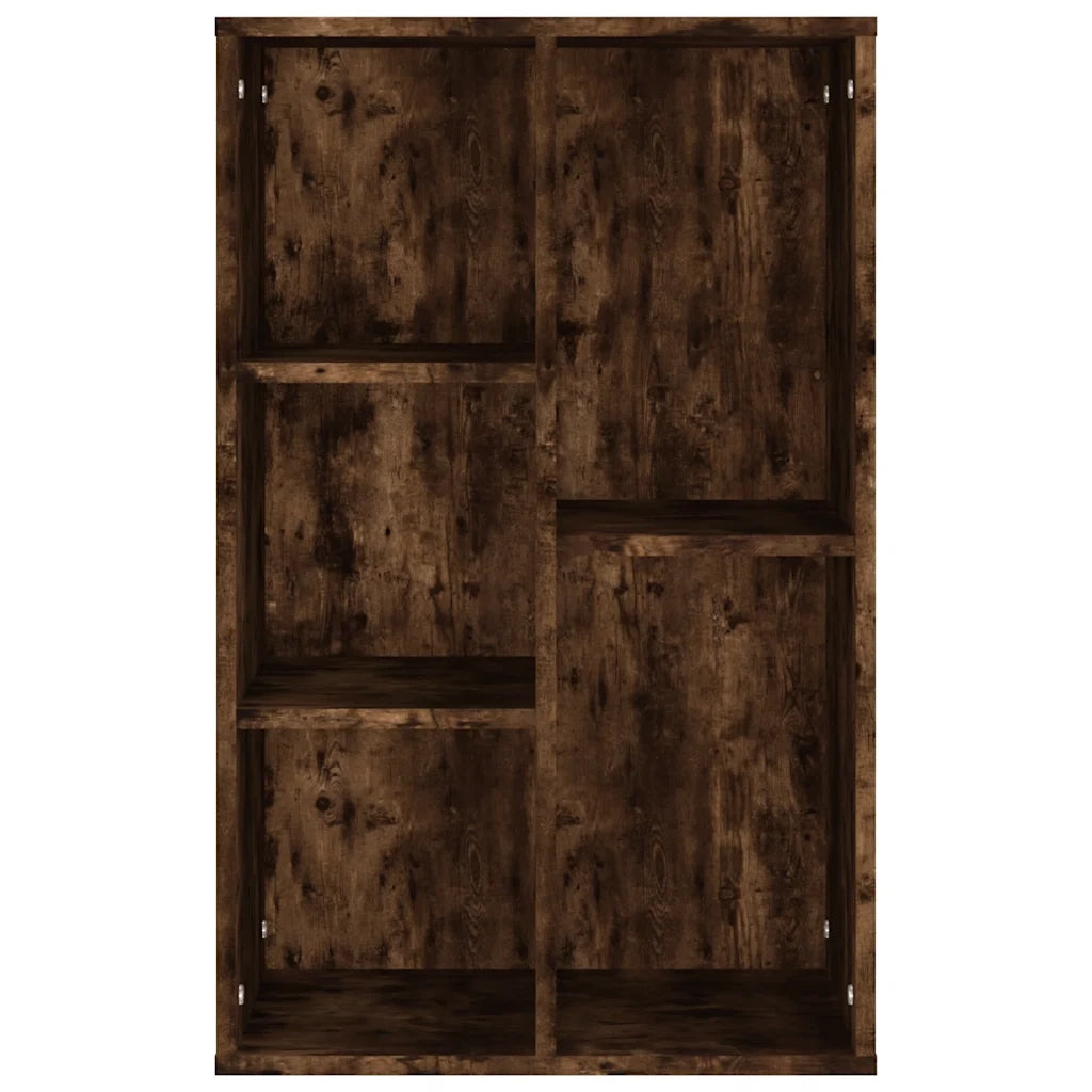 Libreria-Credenza-Armadietto Portaoggetti Rovere Fumo 50x25x80 cm in Legno Multistrato
