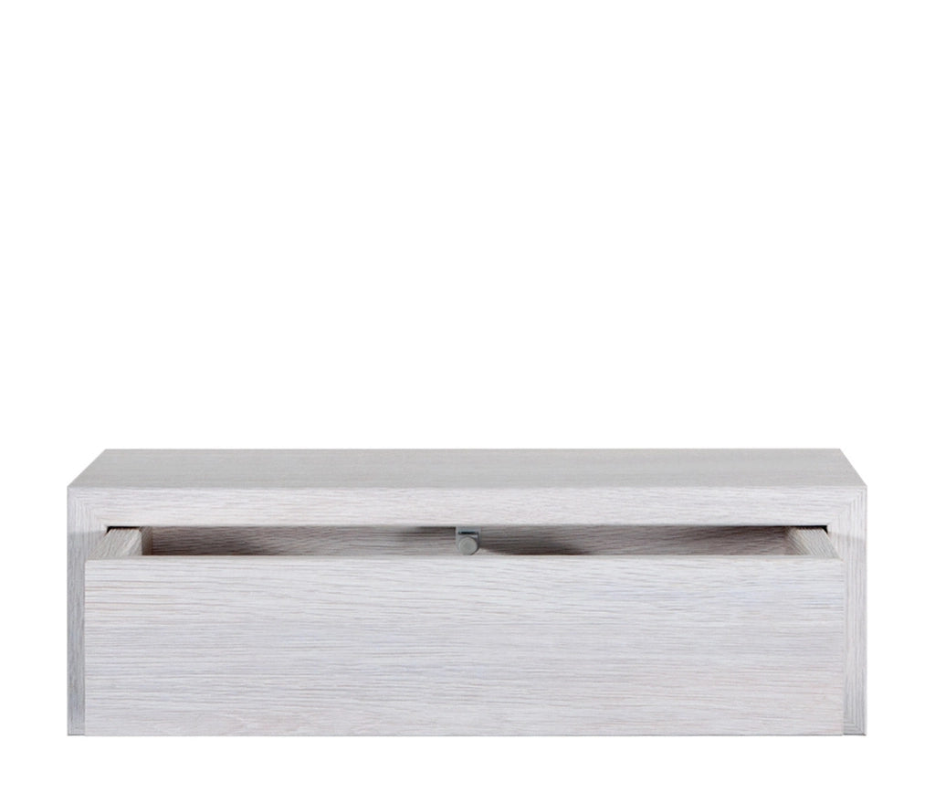 Mensola da Parete 1 Cassetto 45x13,4x23,7 cm in Fibra di Legno Lego Maxi Rovere Sbiancato