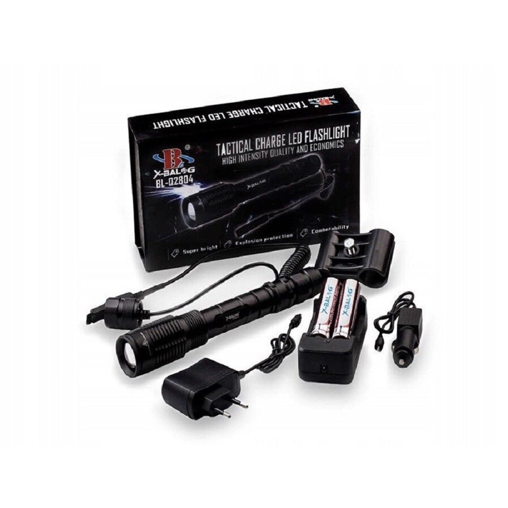 Trade Shop - Torcia 50000 Lumen Tattica/militare Per Fucile Led T6 Ricaricabile Zoom Bl-q2804 -