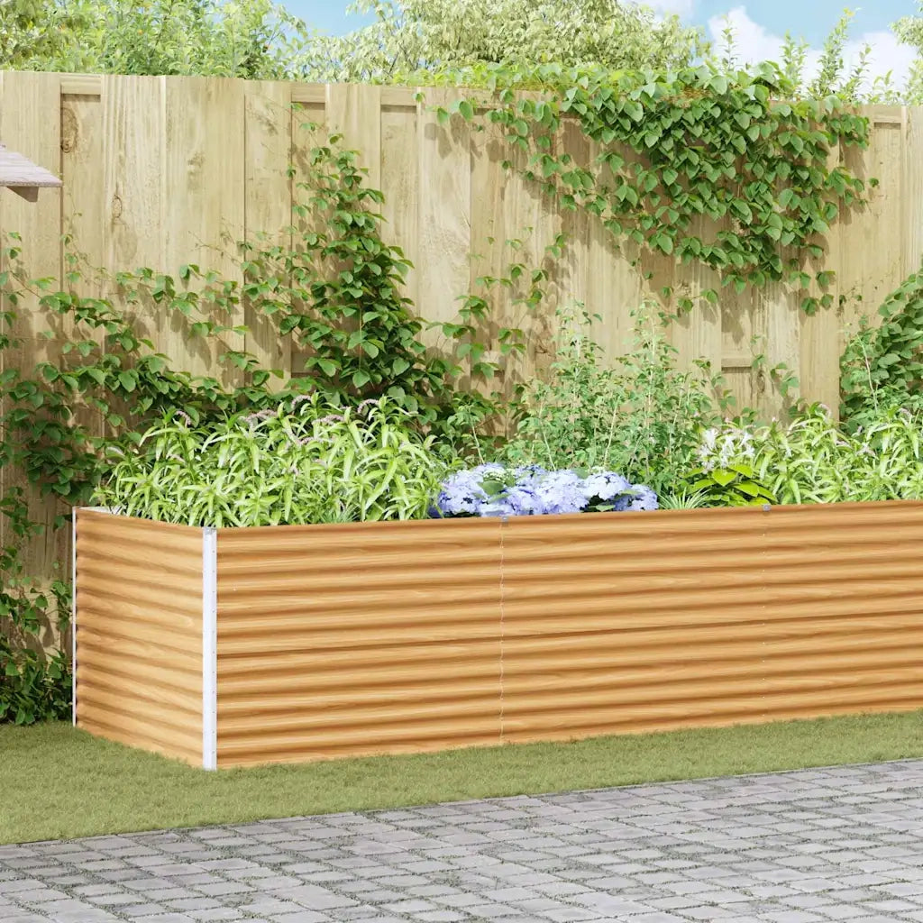Fioriere | Cassetta per fiori | Letto rialzato da giardino 485 x 100 x 68 cm Acciaio zincato