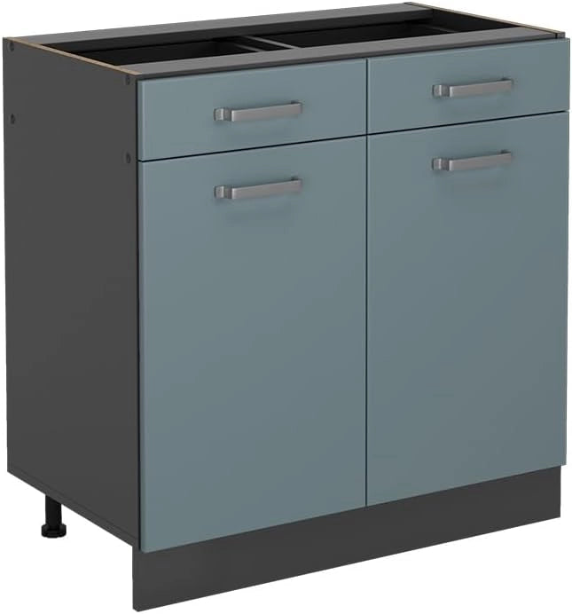 Mobile per forno da incasso R-Line, Antracite lucido, 60 cm senza piano di lavoro, per la libera combinazione all'interno di sistemi cucina modulari